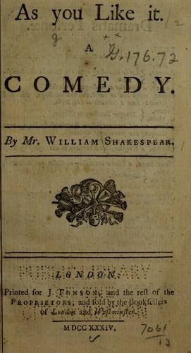 Book cover for As You Like It